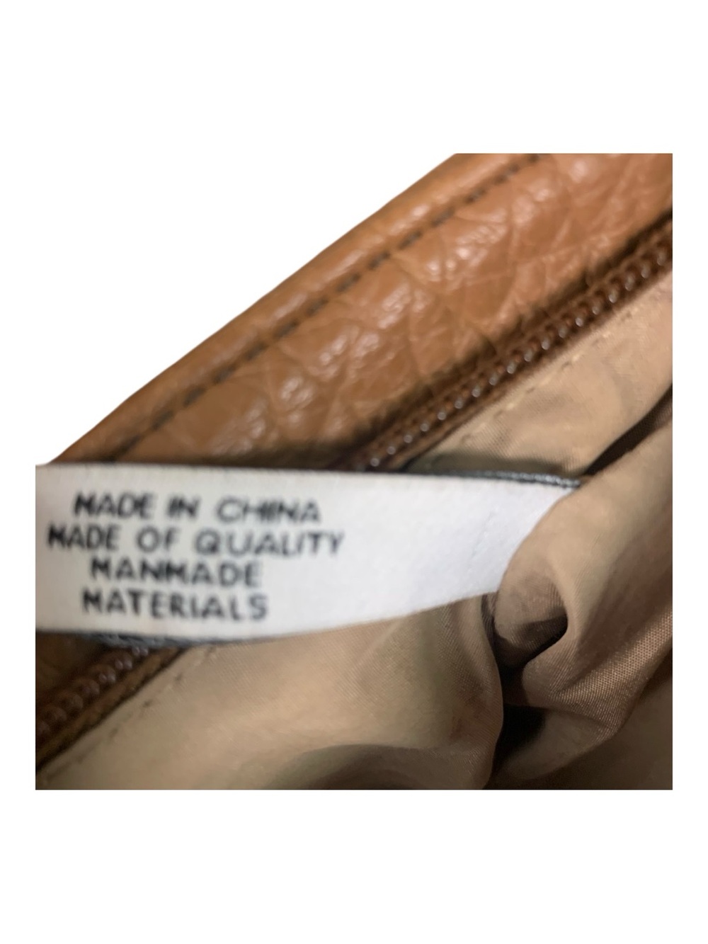 Nine West Tan Faux Leather Crossbody‎ Bag Adjustable Strap Travel Errands - Picture 4 of 9